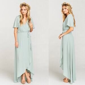 SHOW ME YOUR MUMU • Sage Green Sophia Wrap Dress